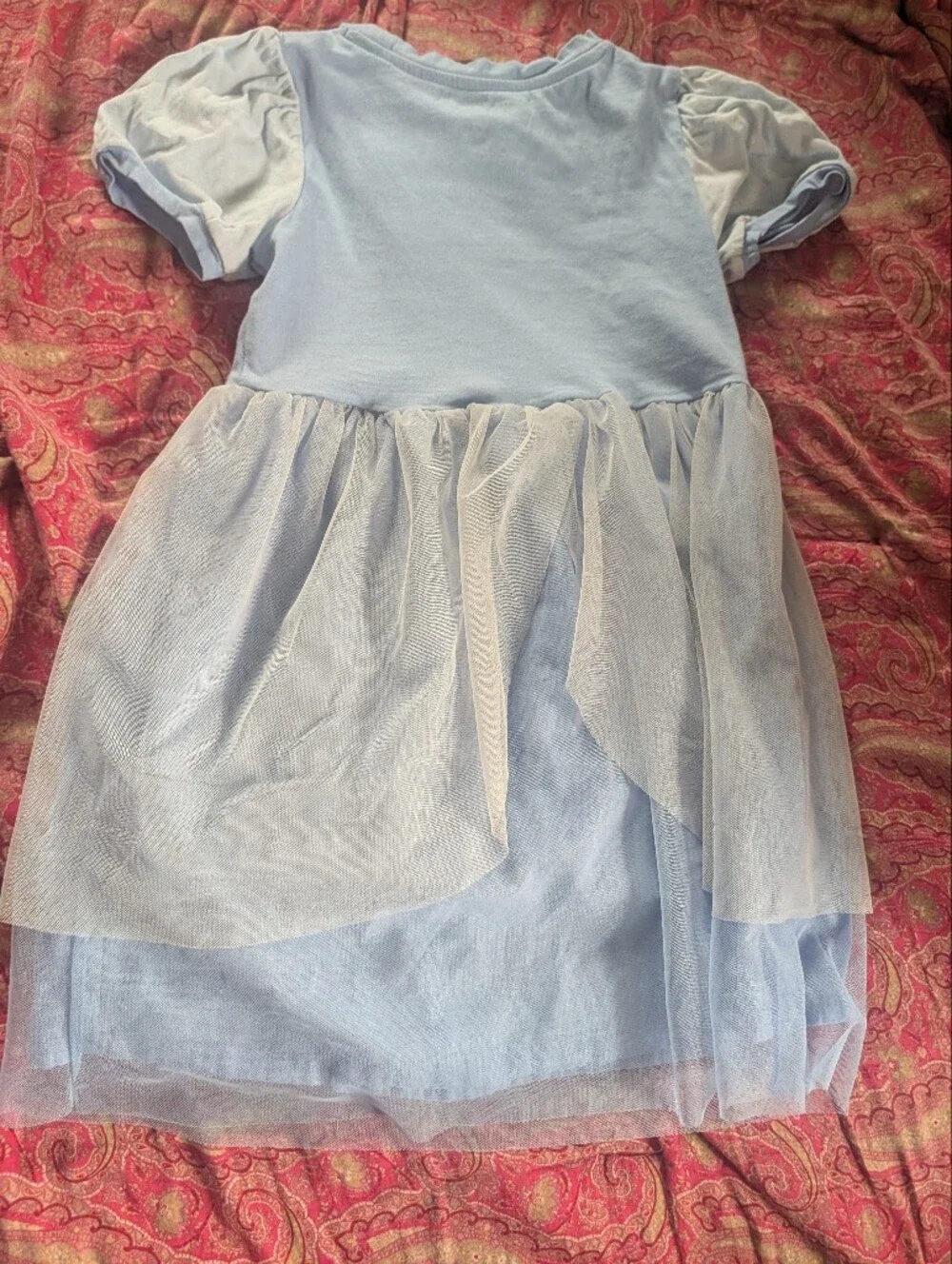 Cinderella Gap Light Blue Tulle Party Dress with Silver Trim